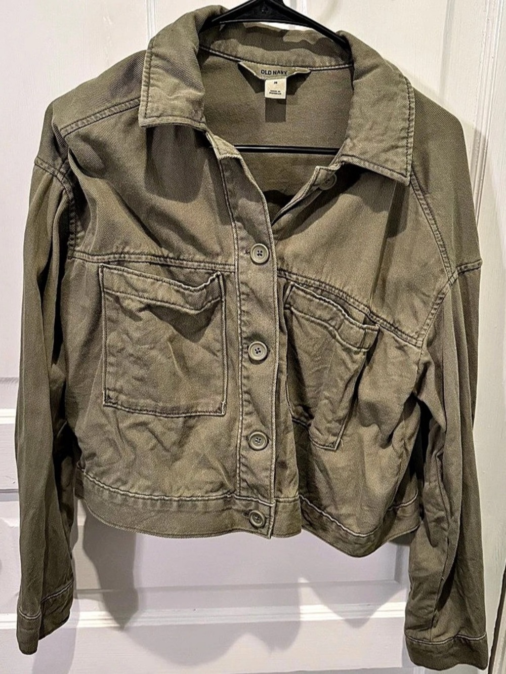 Old Navy Canvas Crop Utility Jacket